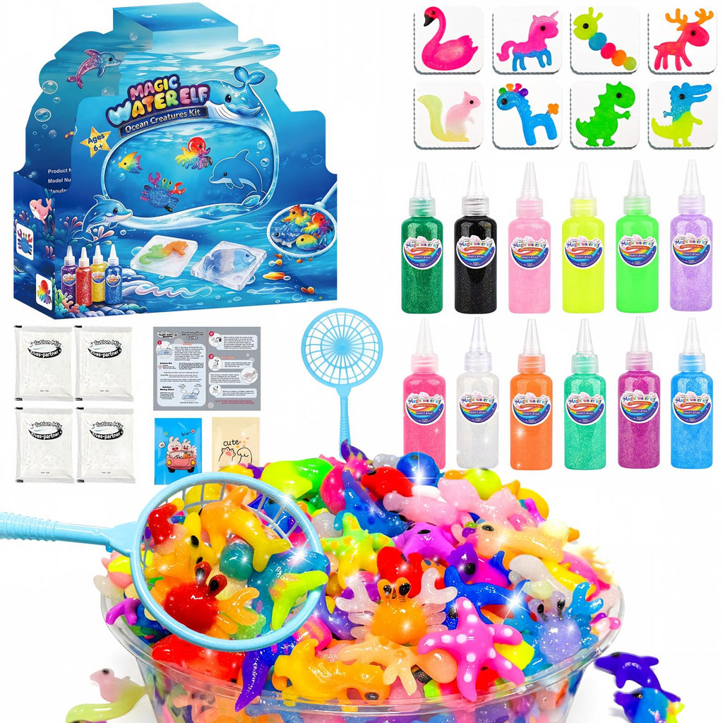YARUN Magic Water Elf Kit – Craft Kits for Kids, 12 Gels & 8 Molds
