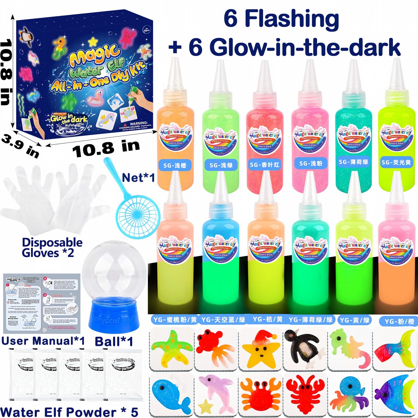 YARUN Magic Water Elf Kit – Water Gel Kit for Kids, 12 Gels & 12 Molds