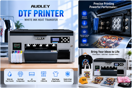 A3 DTF Printer Epson Printhead White Ink System For Custom Apparel Printing | YA-RUN