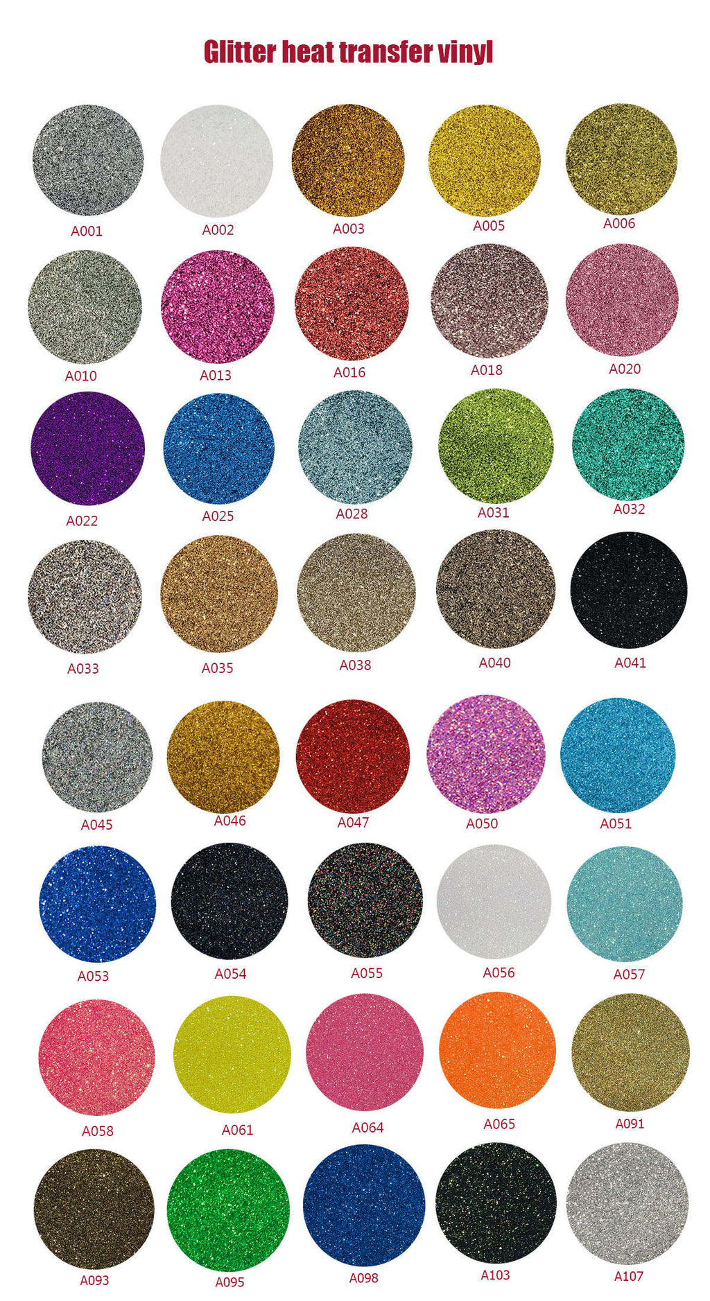 Glitter HTV Heat Transfer Vinyl High Sparkle Effect For Fashion Clothing And Textile Decoration | YA-RUN
