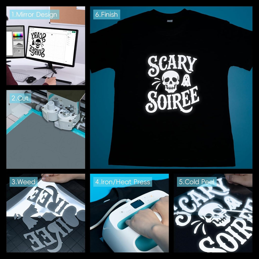 Reflective HTV Heat Transfer Vinyl High Reflective Effect For Safety Clothing And Apparel Printing | YA-RUN